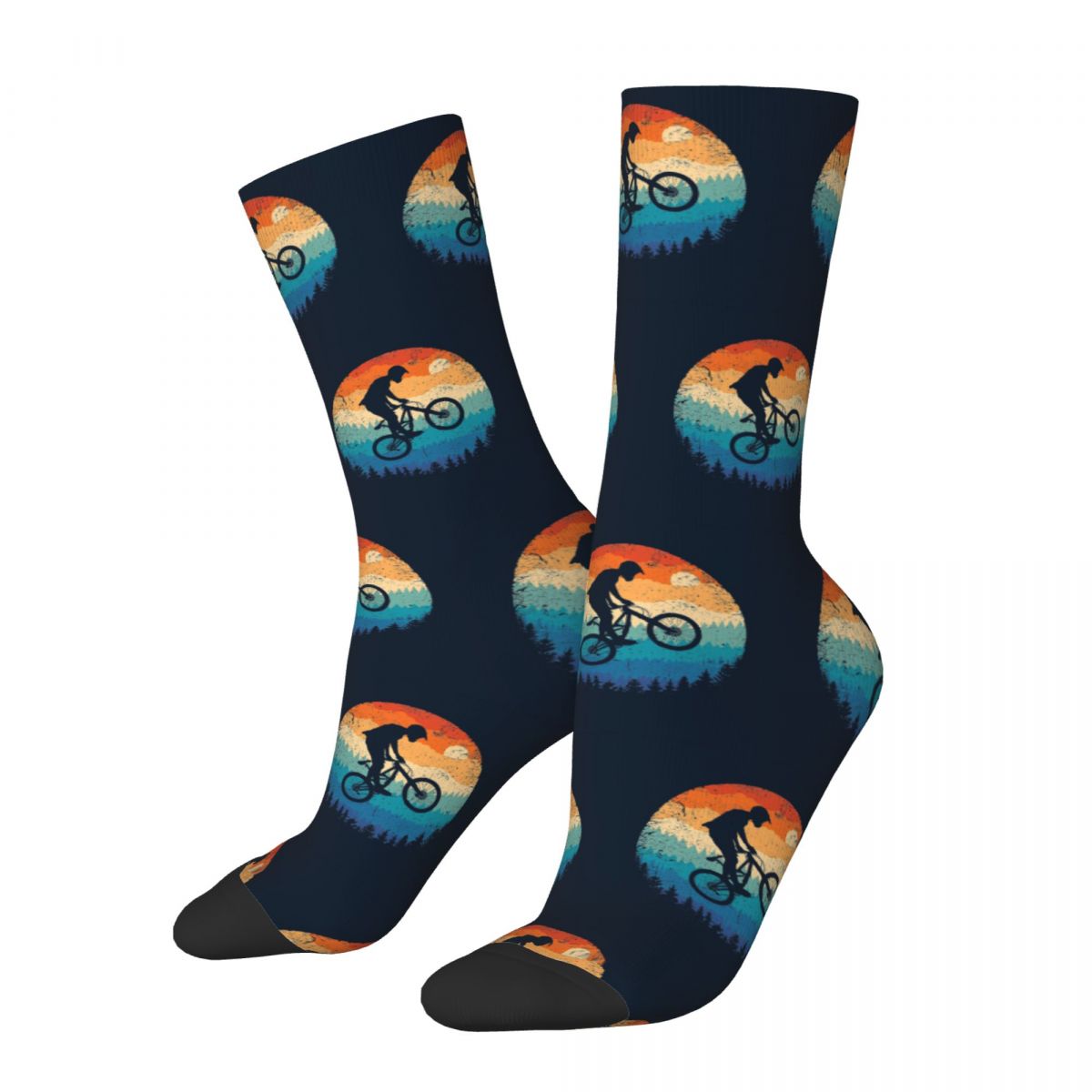 Mountain Biking Socks - Funny Crazy Sok Voor Mannen Mountainbiken
