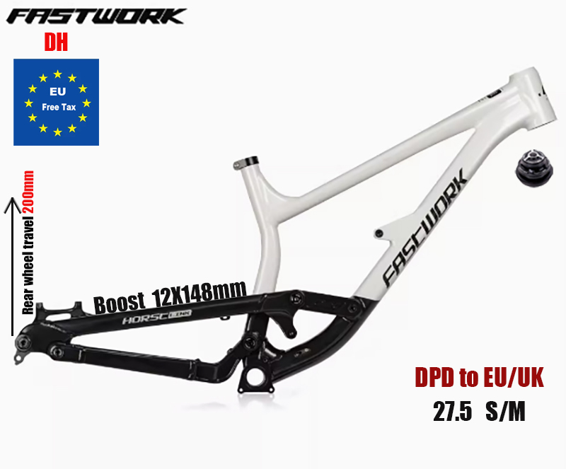 Mountain Biking In The Uk - DH Full Suspension Frame Aluminium Fiets