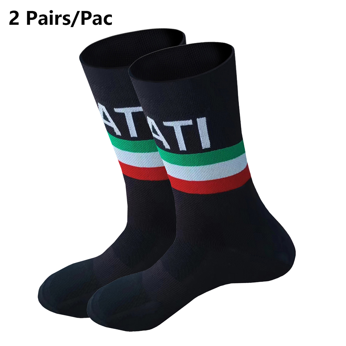 Mountain Biking Socks - Italia Fietssokken Snel Zwart Droog Mid-Calf