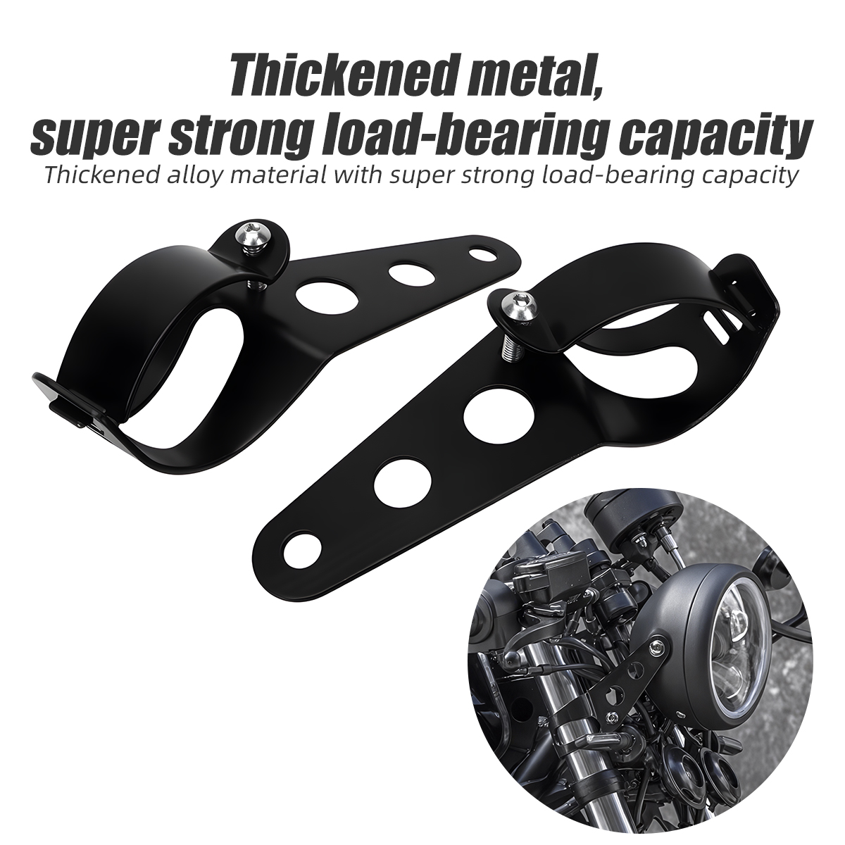 Mountain Biking With Dog - Universele Motorfiets Koplamp Mount Bracket 28-36mm