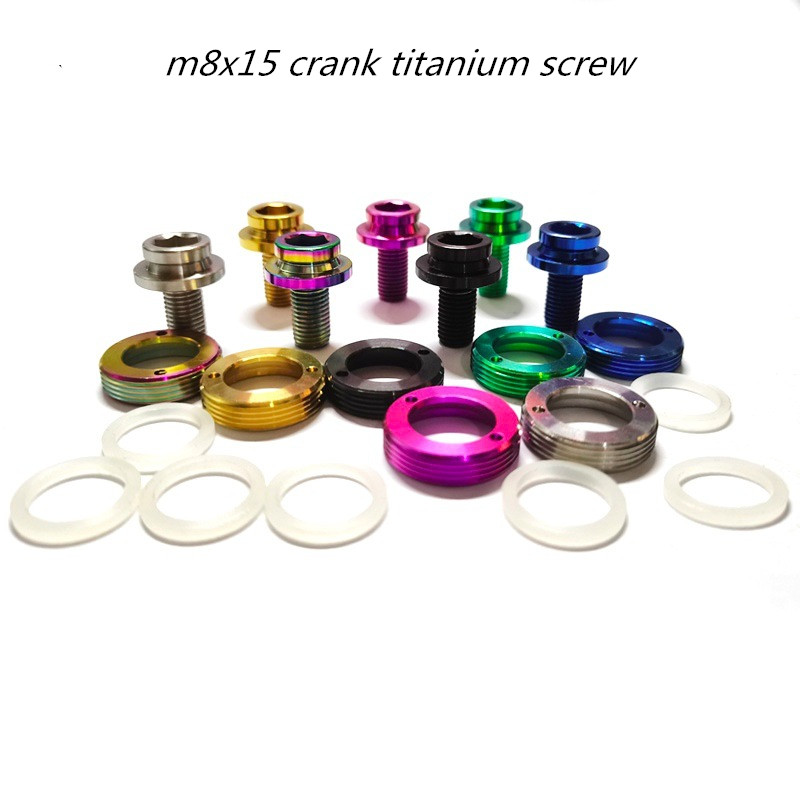 Mountain Biking Hat - 2Pcs Fiets Trapas Titanium Schroef M8X15