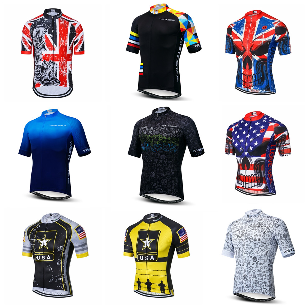 Mountain Biking In The Uk - Wielertrui Mannen Fiets Jerseys Korte Mouw