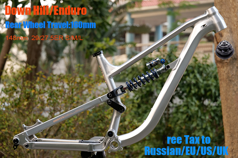Mountain Biking In The Uk - Softtail fietsframe van aluminiumlegering, full suspension