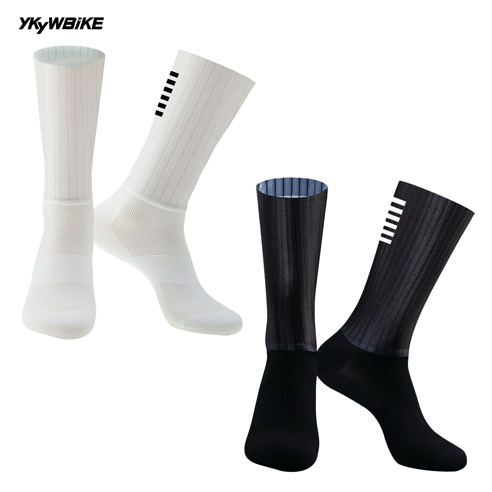 Mountain Biking Socks - Ykyw Zwart Wit Anti Slip Siliconen