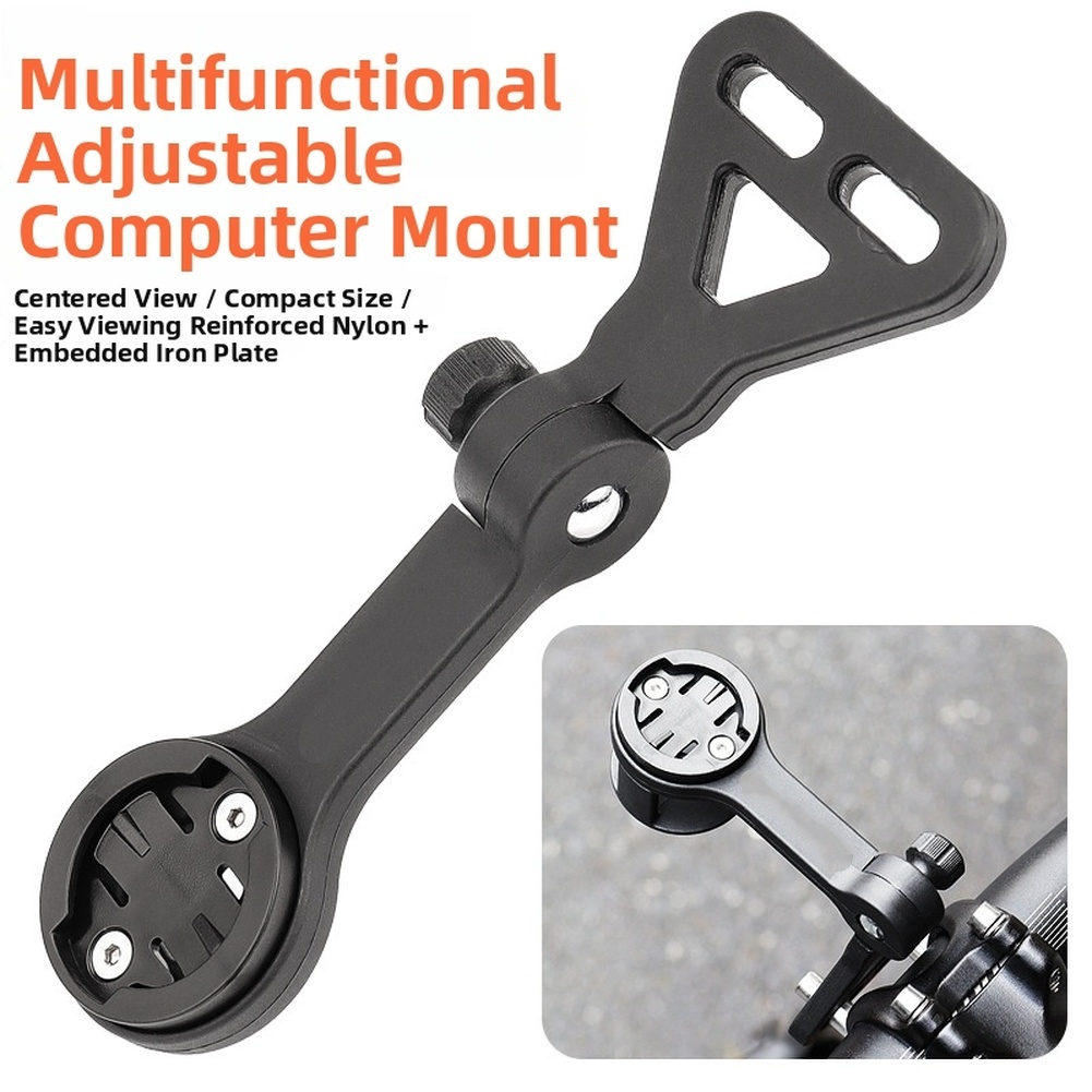 Mountain Biking Lights - Zwarte verstelbare mountainbike computerhouder voor actiecamera