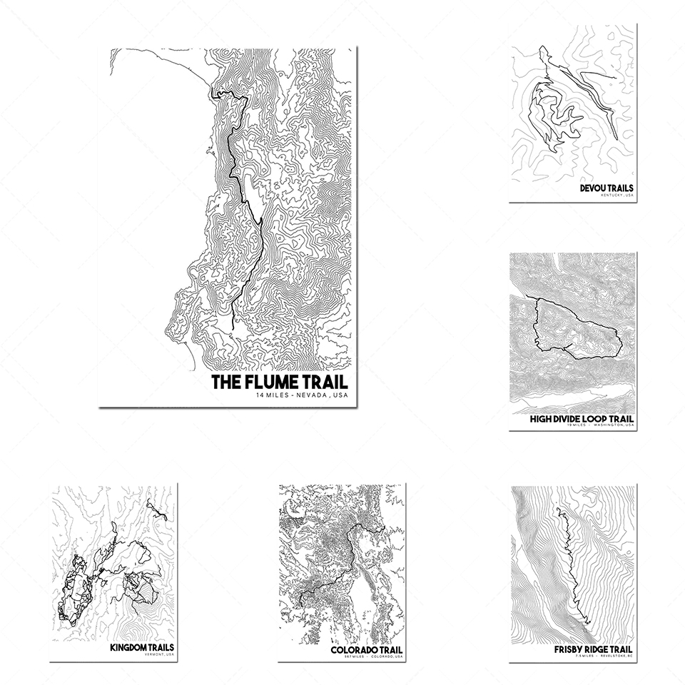 Mountain Biking In Arkansas - Pinnacle Mountain Trail topografische kaart, afdrukbare