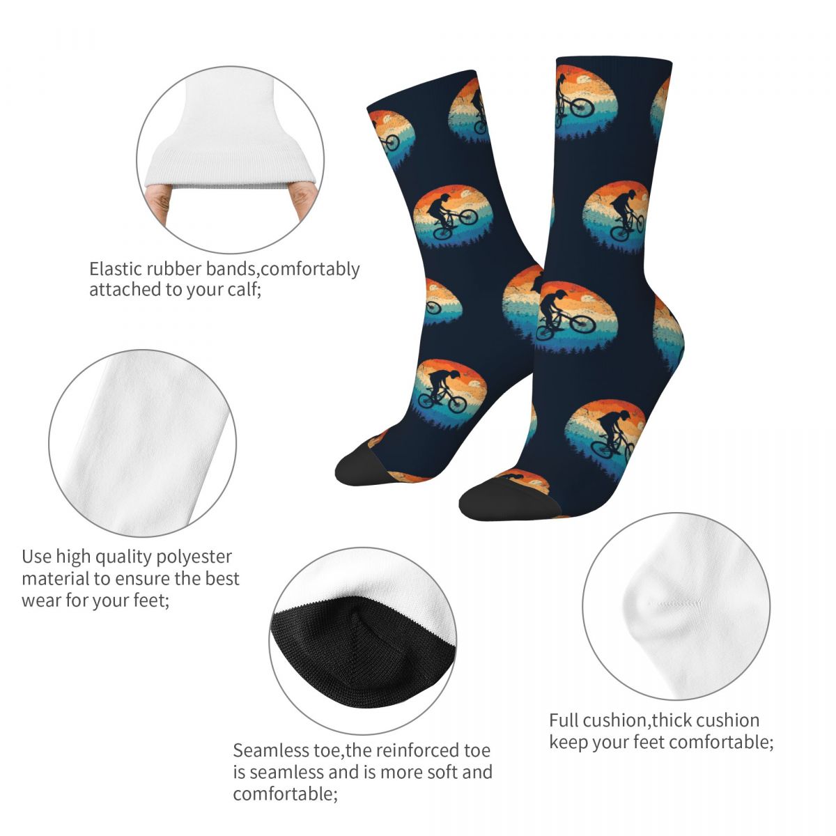 Funny Crazy Sok Voor Mannen Mo - Mountain Biking Socks recensie en prijs