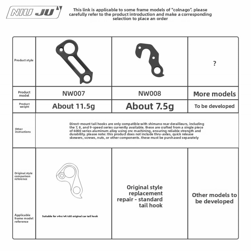 Fiets Achterderailleurhanger V - Derailleur Hanger Direct recensie en prijs