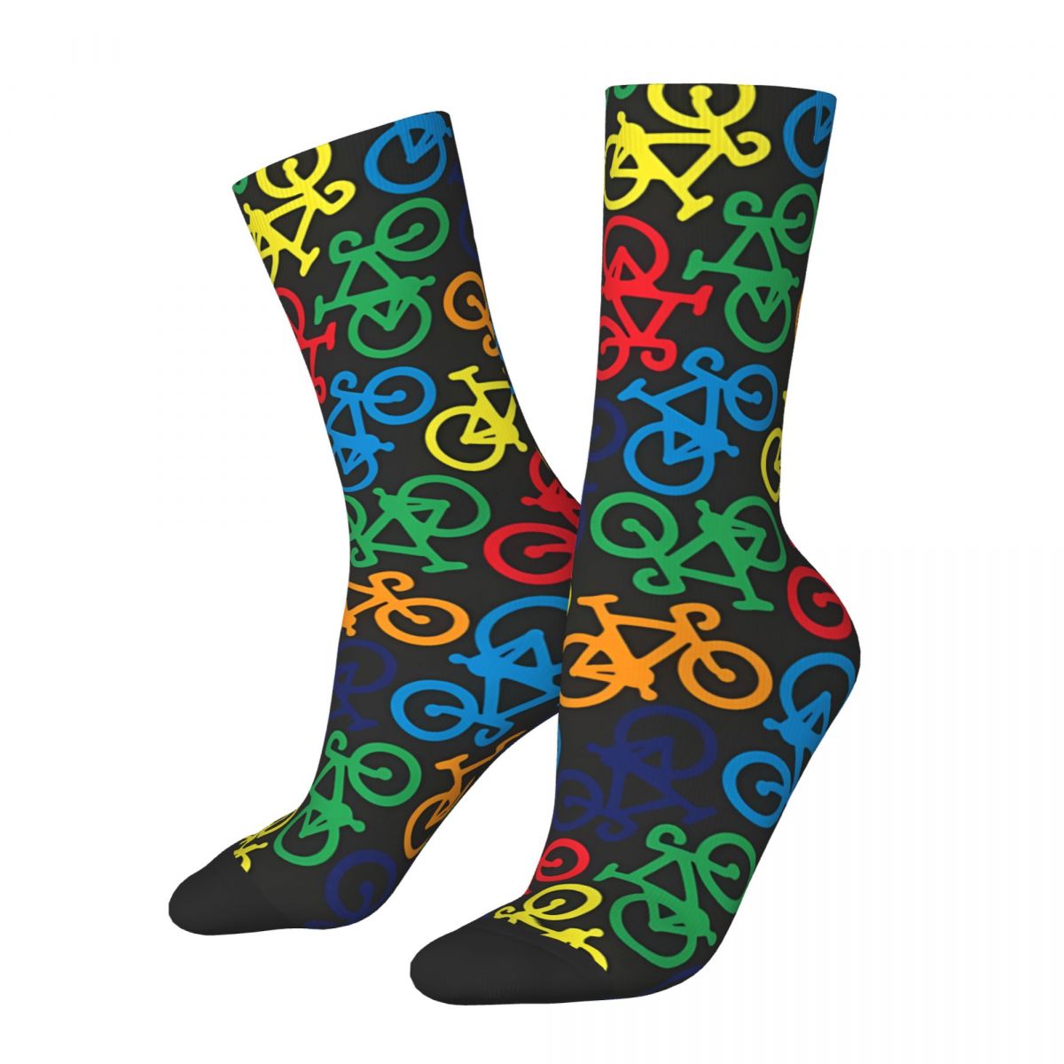 Regenboog meerdere fietsen gek - Mountain Biking Socks recensie en prijs